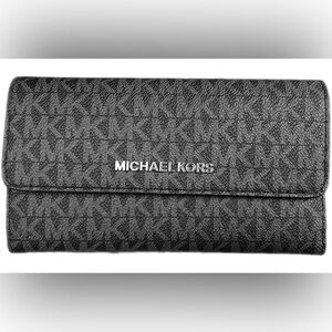 Michael Kors Monogram Black Clutch